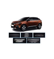 Peugeot 3008 5'Lİ KROM SET 2016 Ve Üzeri Paslanmaz Çelik (Gümüş)