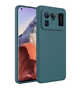Coverzone Xiaomi Mi 11 Ultra ?le Uyumlu K?l?f Z-Mara Lansman Vieri Tam Koruma Arka Kapak Kamera Koruma �?k?nt?l? P�r�zs�z Y�zey Koyu Ye?il