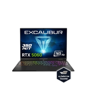 Excalibur G915 Intel Core 7-240H 12GB 1TB RTX5060 165HZ 16" Freedos Gaming Laptop G915.240H-AF60X-C