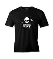 Alien - Believe in Planets Siyah Erkek Tshirt