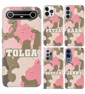 iPhone 7 8 SE 11 12 13 14 15 16 16E 17E Pro Max Plus Air Mini Kılıf YeniSeri Kişiye Özel İsim Yazılı Silikon Kapak Camuflaj 111