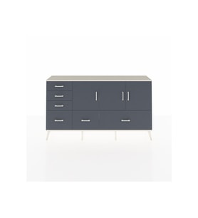 Arges Konsol 4 Raflı 6 Çekmeceli 3 Kapaklı 176x30x99 Aytaşı-Antrasit