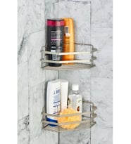 Cooker Gri Saten Banyo Rafı 2'li