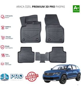 SKODA KODİAQ ARACA ÖZEL 3D PASPAS 2017 2018 2019 2020 2021 2022 2023