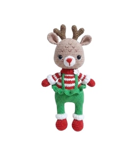 Tulumlu Geyik Amigurumi Organik Oyuncak