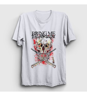 Presmono Unisex Beyaz Gun Bring Me The Horizon T-Shirt 20946tt