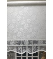 StorBurada Çift Mekanizmalı Modern Beyaz Tül & Ekru Stor Perde STB1093
