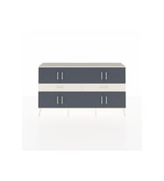Arges Konsol 4 Raflı 2 Çekmeceli 8 Kapaklı 176x30x99 Aytaşı-Antrasit/Aytaşı
