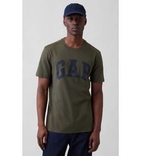 Gap Everyday Soft Basic Gap Logo 856659 T-Shirt Kısa Kol Tişört Erkek T-Shirt (Haki)