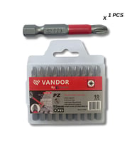 Vandor Anti Slip Bit Kaydırmaz Bits S2 Yüksek Kalite Çelik PZ3 50 - 729927867403 (Gümüş)