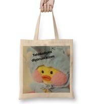 Tehlikeliyim Diyorum Kızım Bez Çanta Uzun Saplı