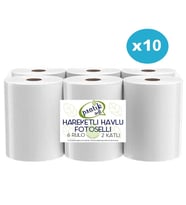 Pratiksoft 10 Koli 21cm Fotoselli Hareketli Kağıt Havlu 60 Rulo