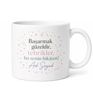 Kişiye Özel Tebrikler Yazılı Baskılı Kupa Bardak Hediye