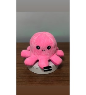 Mod Değiştiren Ahtapot Duygulu İki Yüzlü Peluş Oyuncak 20 Cm Hediyelik Uyku Arkadaşı (Çok Renkli)