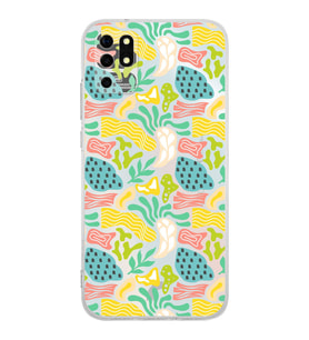 Reeder S19 Max ile Uyumlu 1mm Kapak Memphis Desen Tasarımlı Şeffaf Silikon Kılıf