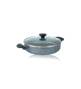 Dayanıklı, şık ve kullanışlı 28 cm granit basık tencere