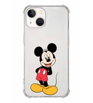 Apple iPhone 13 Mini Uyumlu Köşe Korumalı Antişok  Kapak Mickey Mouse Tasarımlı Şeffaf  Kılıf