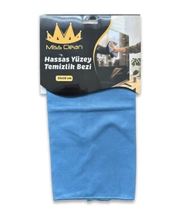 Miss Clean Hassas Yüzey Kristal Temizlik Bezi - Mavi - 35x35 Cm. - 1 Adet