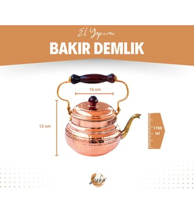 BAKIR DEMLİK İTALYAN MODEL BAKIR RENK