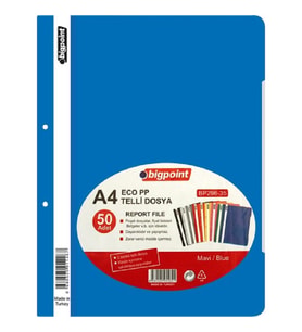 Bigpoint Plastik Telli Dosya Mavi 10'lu 1 Paket (10 Adet)