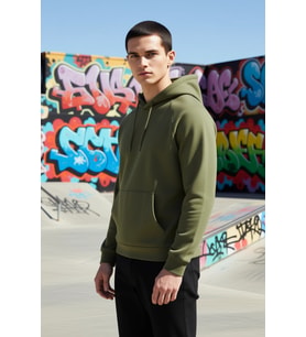 Erkek Kapüşonlu Reglan Kol Düz Kesim Sweatshirt Fonksiyonel Dayanıklı Kaliteli Konforlu Şık