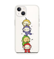 Iphone 14 Uyumlu Teletubbies Tasarımlı Şeffaf Telefon Kılıfı