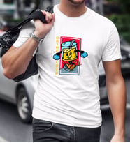 BK Gift Drink Love Tasarımlı Beyaz T-Shirt-1
