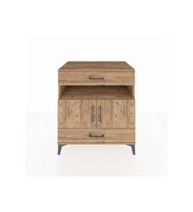 Kronos Şifonyer 2 Raflı 2 Çekmeceli 2 Kapaklı 88x59x96 Çam-Çam