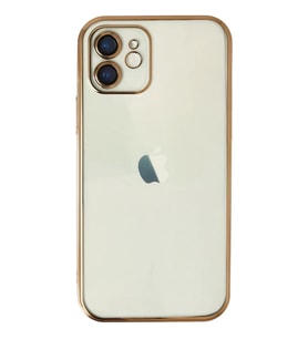 Newface Apple iPhone 12 Kılıf Razer Lensli Silikon - Gold