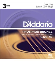 D'Addario EJ26-3D Phosphor Bronze Serisi Akustik Gitar Tel Seti (Phosphor Bronze)