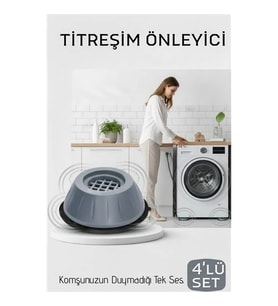 4'Lü Titreşim Önleyici Kauçuk Ayak Seti - Sessiz Sarsıntısız Yıkama Teknolojisi 722564