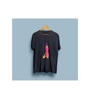 Oversize Renklendirilmiş İnsan Vücudu tasarım unisex T-shirt (Siyah)