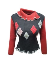 Sandora S02669 Kadın Desenli Akrilik Triko Boğazlı Kazak - Sandora - Siyah - ST02669-Siyah-TEK EBAT (Siyah)