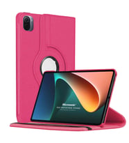 Microsonic Xiaomi Mi Pad 5 Kılıf 360 Dönerli Stand Deri Pembe