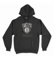 Brooklyn Nets Siyah Kapşonlu Sweatshirt Hoddie