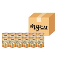 MYCAT TAVUK PARÇA ETLİ YETİŞKİN KEDİ KONSERVESİ 12 Lİ (400GR)