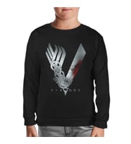 Vikings Siyah Çocuk Sweatshirt