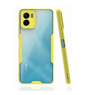 Vivo Y15s Kılıf Platin Silikon - Sarı