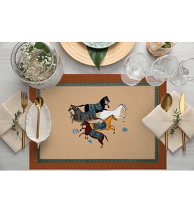 Figüratif At Amerikan Servis 4'lü Set 35X50CM
