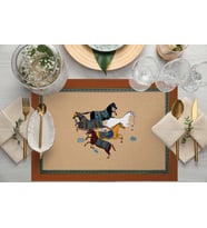 Figüratif At Amerikan Servis 4'lü Set 35X50CM