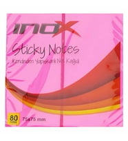 İnox Postit 75X75 80 Yaprak Fosforlu Pembe - 3 adet