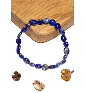Sertifikalı Amorf Kesim Aaa+ Lapis Lazuli Taşı Bileklik - Afganistan (Çok Renkli)