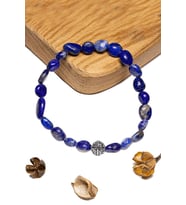 Sertifikalı Amorf Kesim Aaa+ Lapis Lazuli Taşı Bileklik - Afganistan (Çok Renkli)