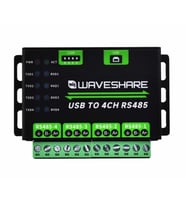 Waveshare USB to 4 Kanal RS485 Çevirici Modül Metal Kutu Endüstriyel Tip Sinyal Çevirici Haberleşme