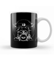 Vitruvian Man Drum Kit Kupa Bardak Porselen