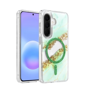 Onegif Samsung Galaxy A57 5g Lotus Simli Magsafe Kapak - Yeşil