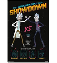 Erik Rick and Morty Interdimensional Showdown Posteri - 35,8 x 24,2 inç - Shipped Roll-up - Havalı Poster - Sanat Posteri - Poster ve Baskılar - Duvar Posteri
