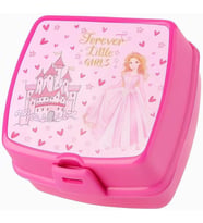 Princess Baskılı 4 Bölmeli ve Kaşık Çatallı Beslenme Çantası - Beslenme Kutusu