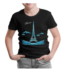 Parisian Siyah Çocuk Tshirt