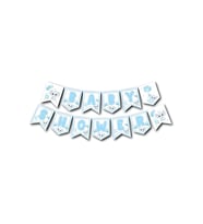 Mini Party Store Zikzak Banner Baby Shower Mavi Fil